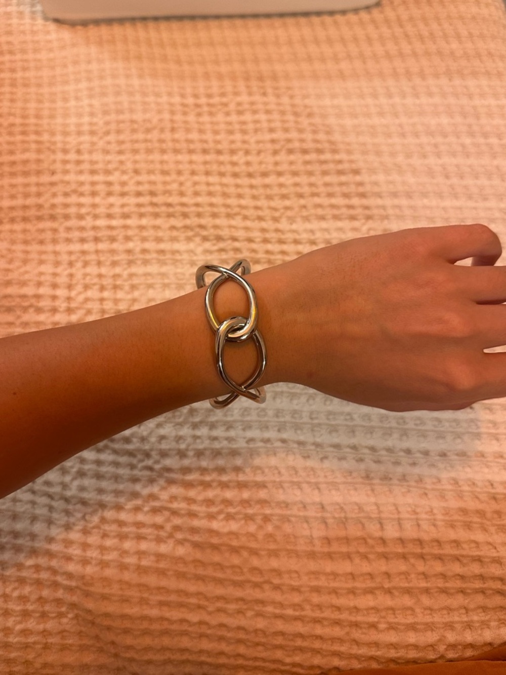 Polished Silver Link Bracelet by Calvin Klein - Women’s Jewelry